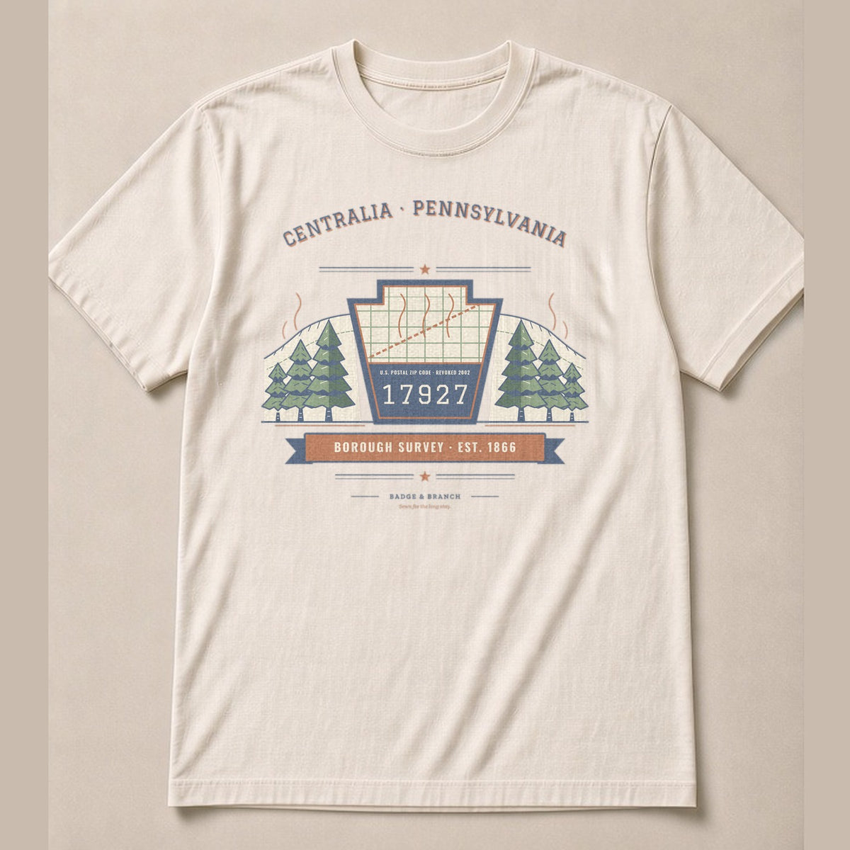 Centralia, PA · 17927 Survey Tee — Full Shirt View