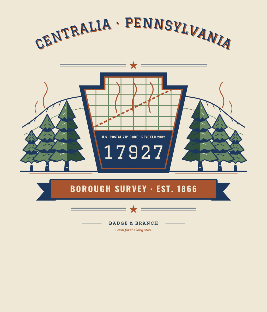 Centralia 17927 Borough Survey badge artwork