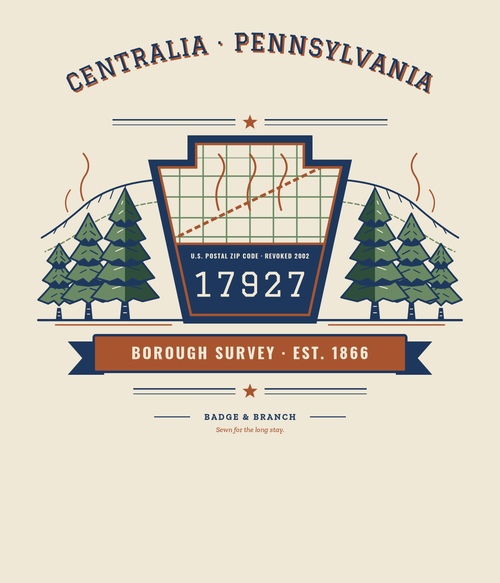 Centralia 17927 Borough Survey badge artwork
