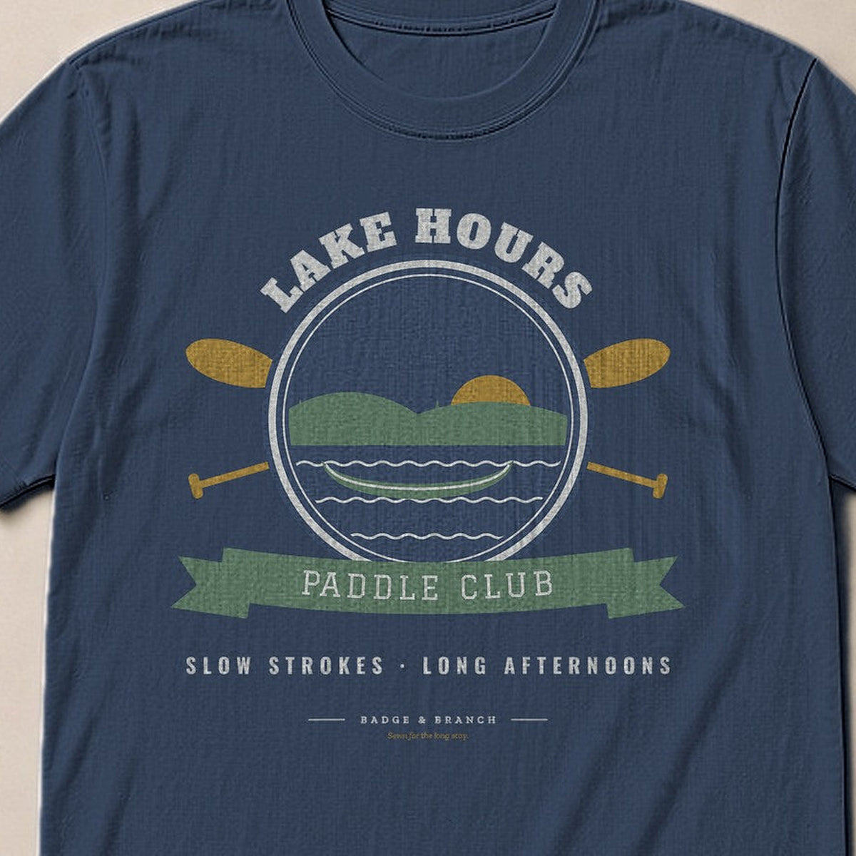 Lake Hours Paddle Club — Collar & Chest View