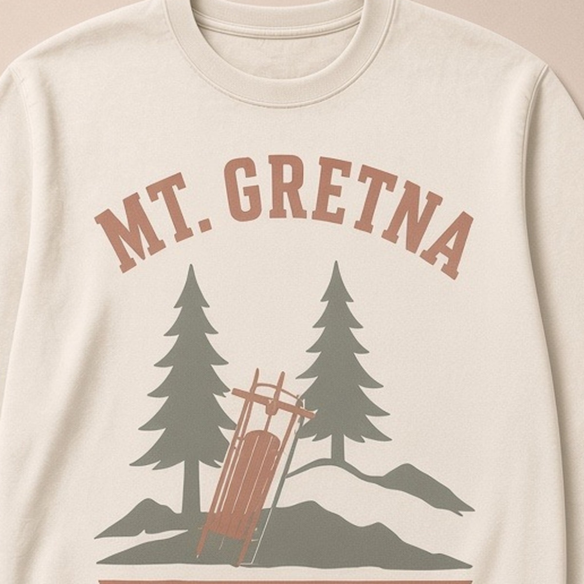 Mt. Gretna · Chautauqua Winter Crewneck — Collar & Chest View