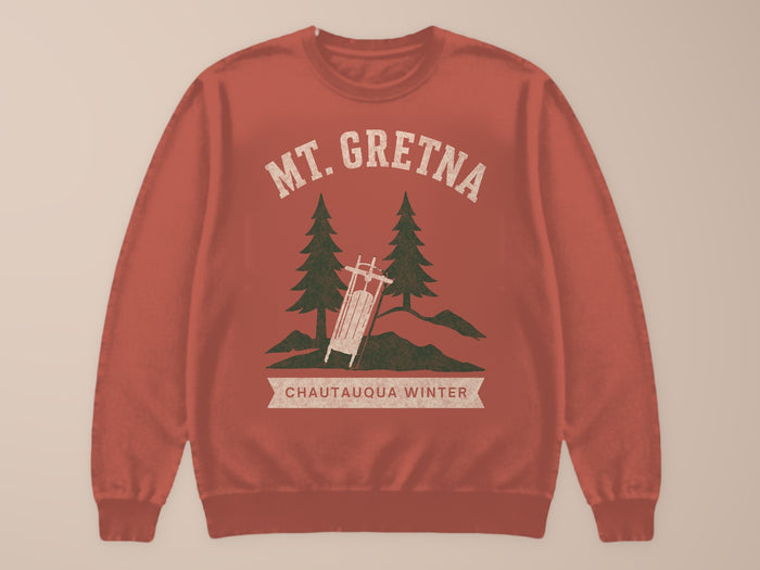 Mt. Gretna · Chautauqua Winter Crewneck — Faded Red