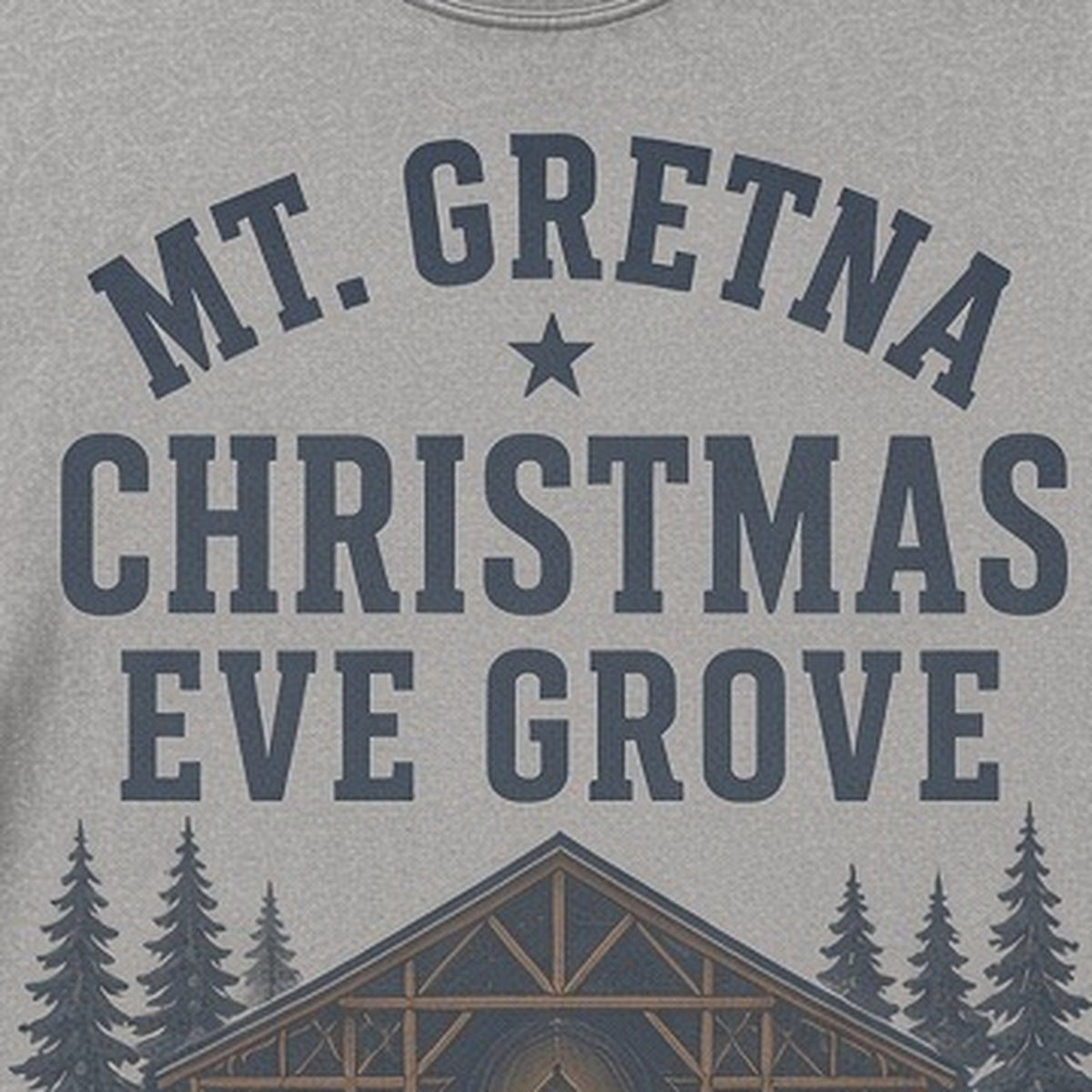 Mt. Gretna · Christmas Eve Grove Crewneck — Zoomed Artwork Detail