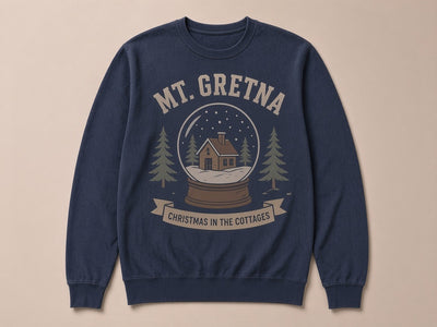 Mt. Gretna · Christmas in the Cottages (Snow Globe) Crewneck — Full View