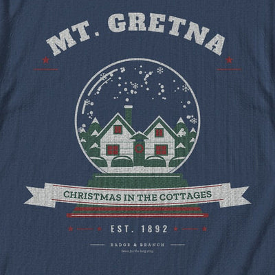 Mt. Gretna · Christmas in the Cottages Tee — Zoomed Artwork Detail
