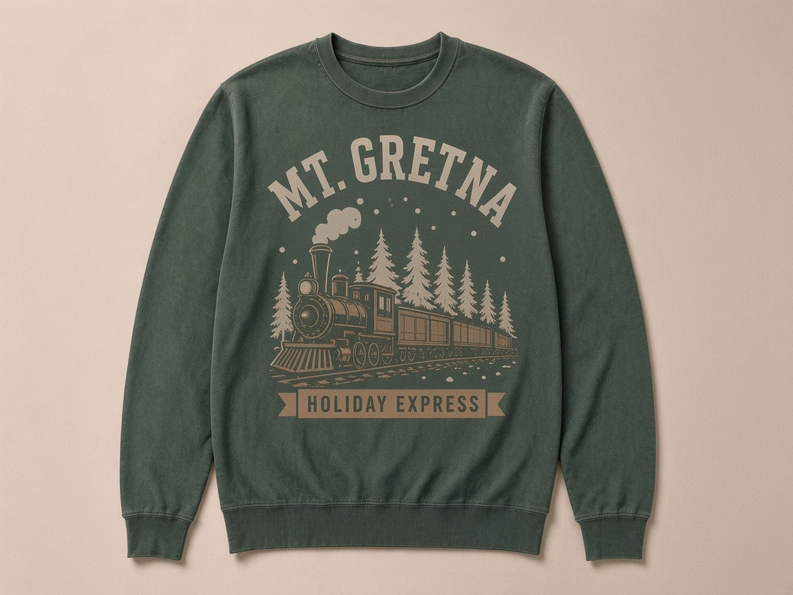 Mt. Gretna · Holiday Express Crewneck — Full View