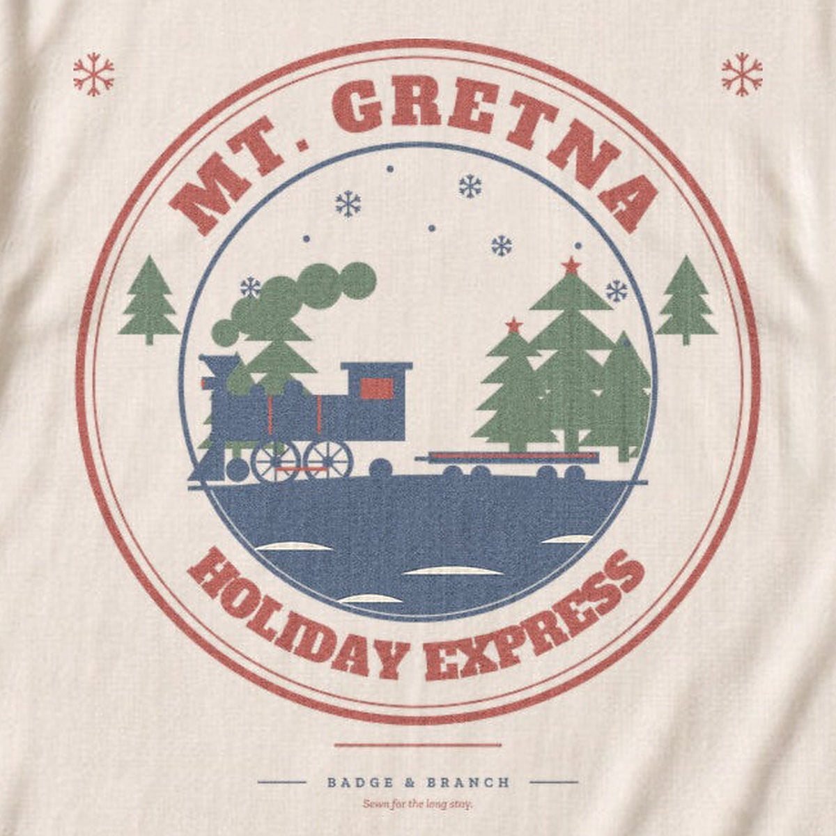 Mt. Gretna · Holiday Express Tee — Zoomed Artwork Detail