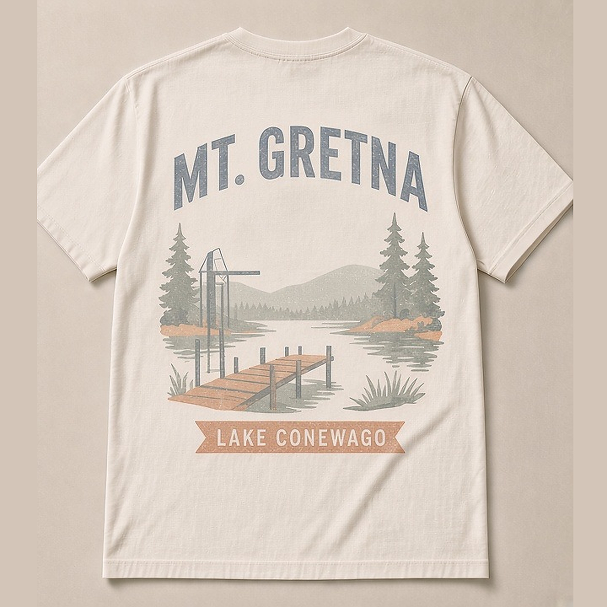 Mt. Gretna · Lake Conewago Tee — Back Badge Mockup