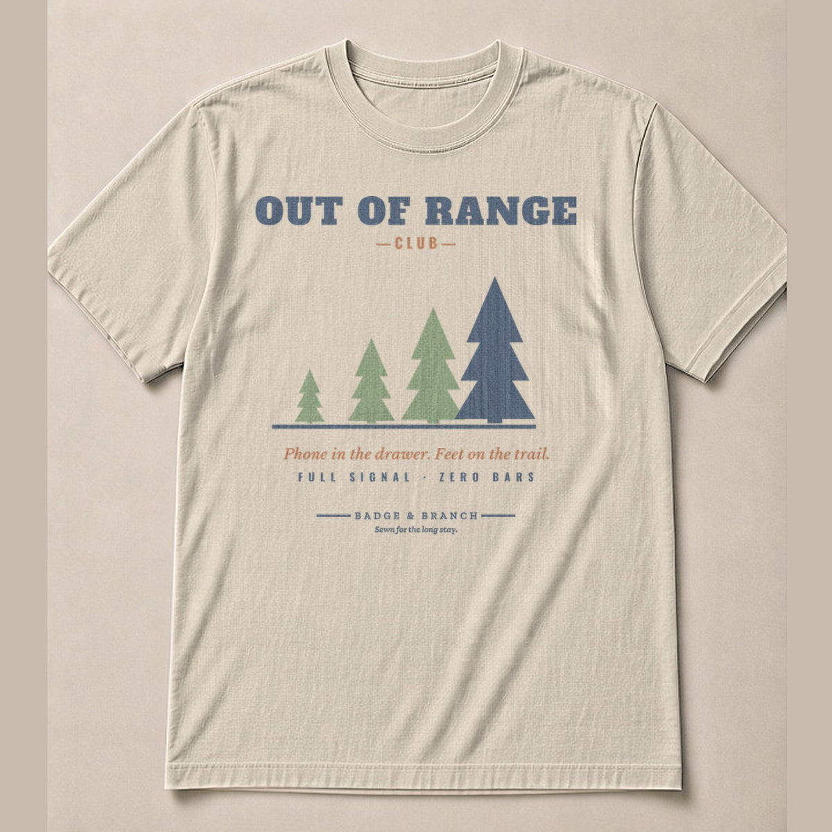 Out of Range Club Tee — Full Shirt View