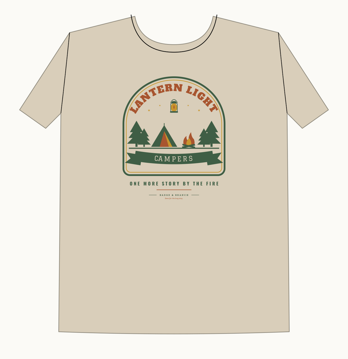 Lantern Light Campers tee mockup