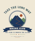 Take the Long Way trail badge tee