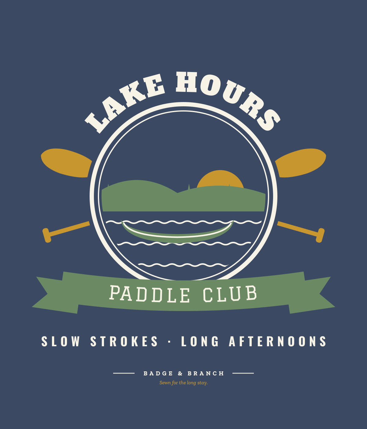 Lake Hours Paddle Club badge tee