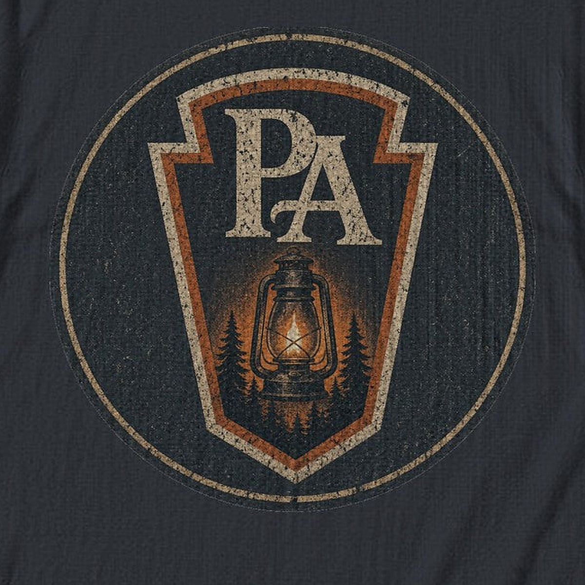Strange Stories · PA Keystone Lantern Tee — Zoomed Artwork Detail