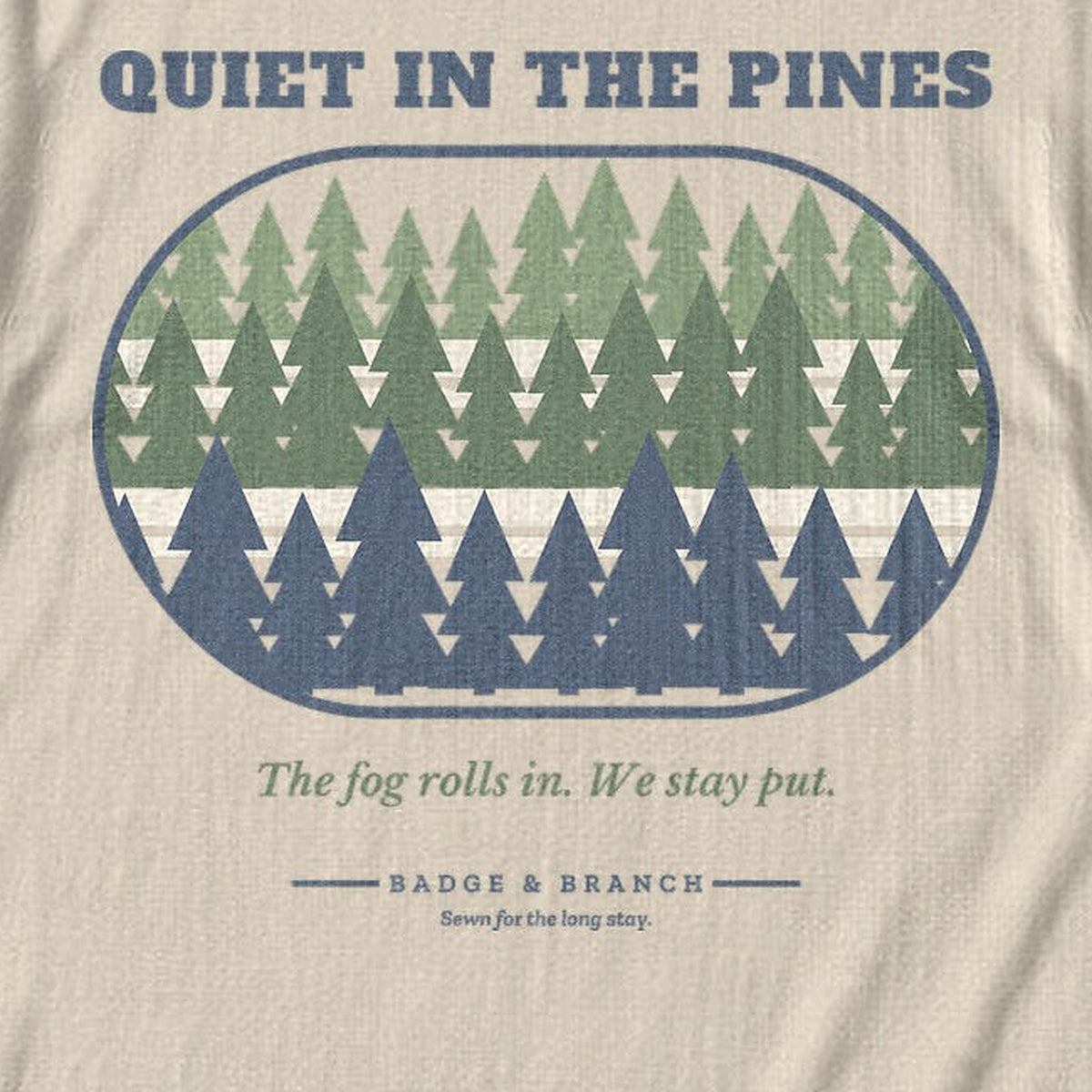 Quiet in the Pines Tee — Zoomed Artwork Detail