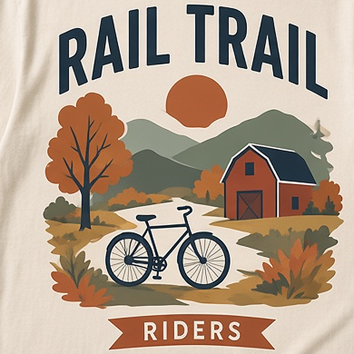 Rail Trail · Riders Tee — Badge Artwork Detail