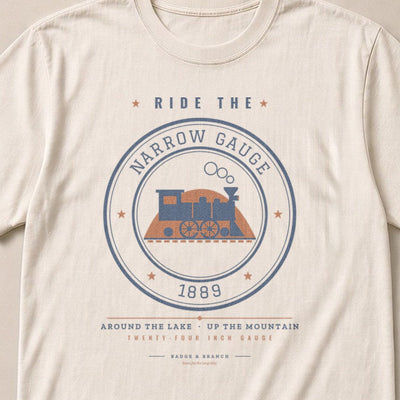 Ride the Narrow Gauge · 1889 — Collar & Chest View