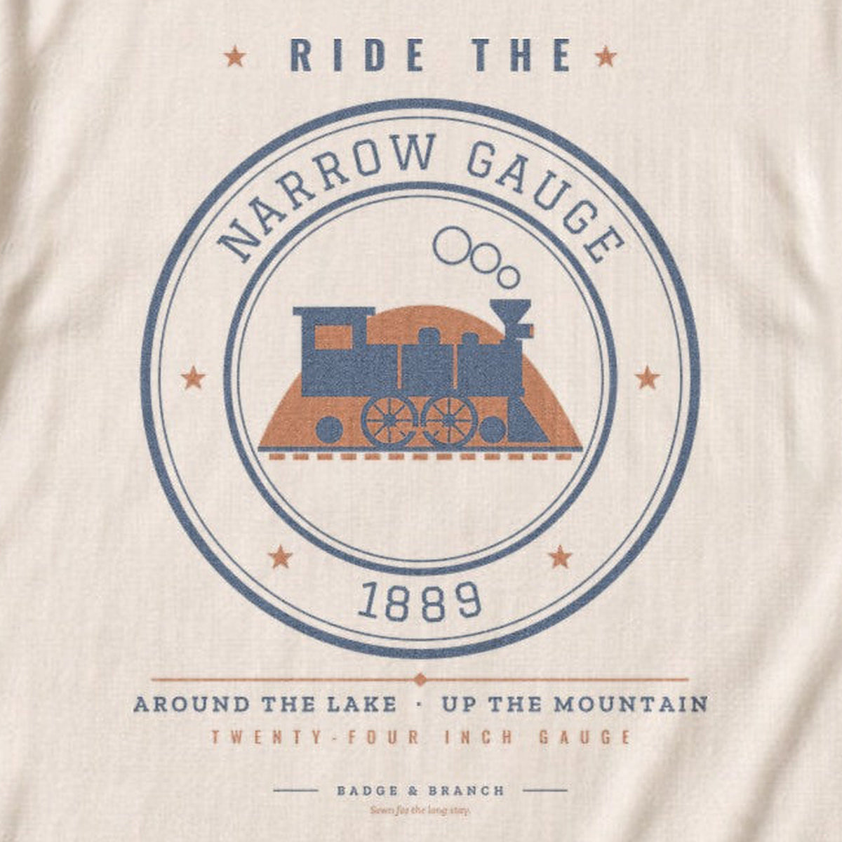 Ride the Narrow Gauge · 1889 — Zoomed Artwork Detail