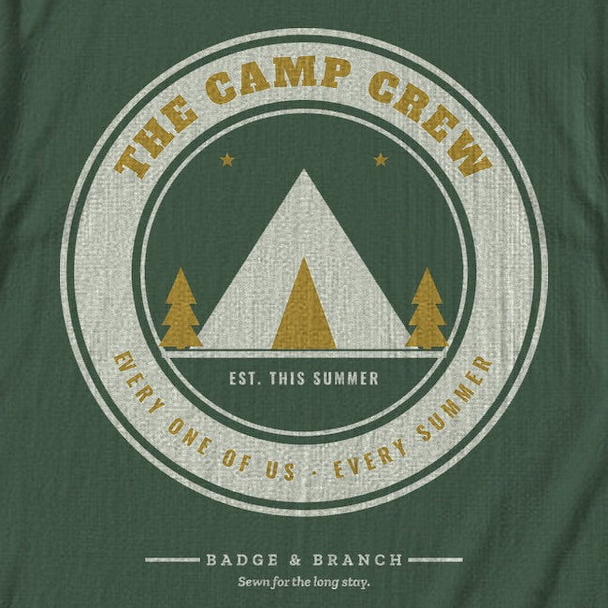 The Camp Crew Tee — Zoomed Artwork Detail