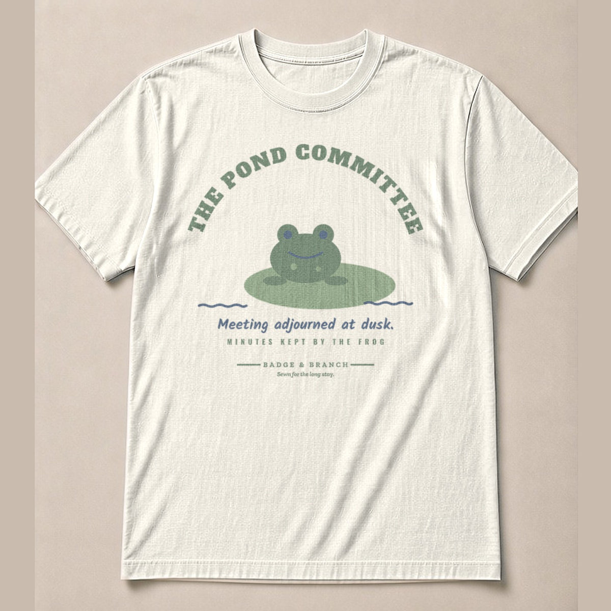 The Pond Committee Tee — Full Shirt View