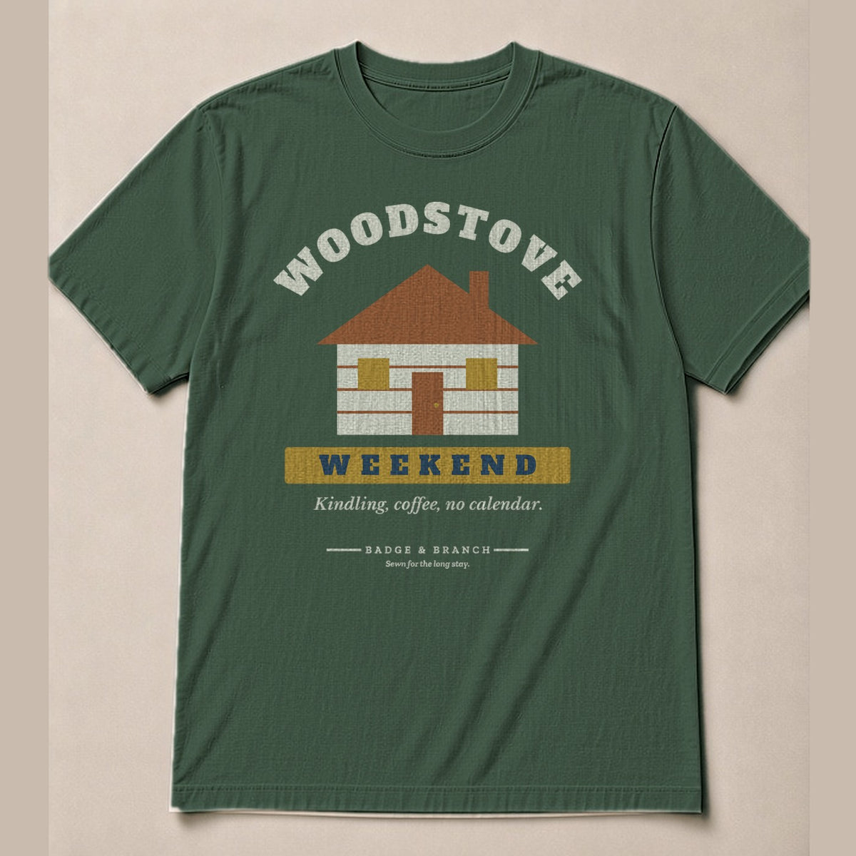 Woodstove Weekend Tee — Full Shirt View