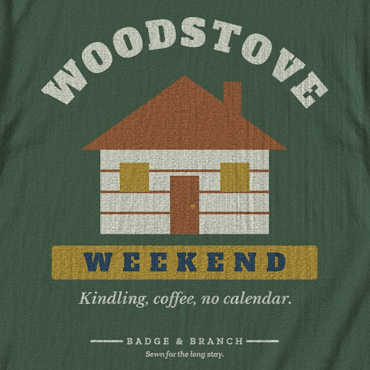 Woodstove Weekend Tee — Zoomed Artwork Detail